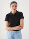 Polo Neck Textured Women'S T-Shirt